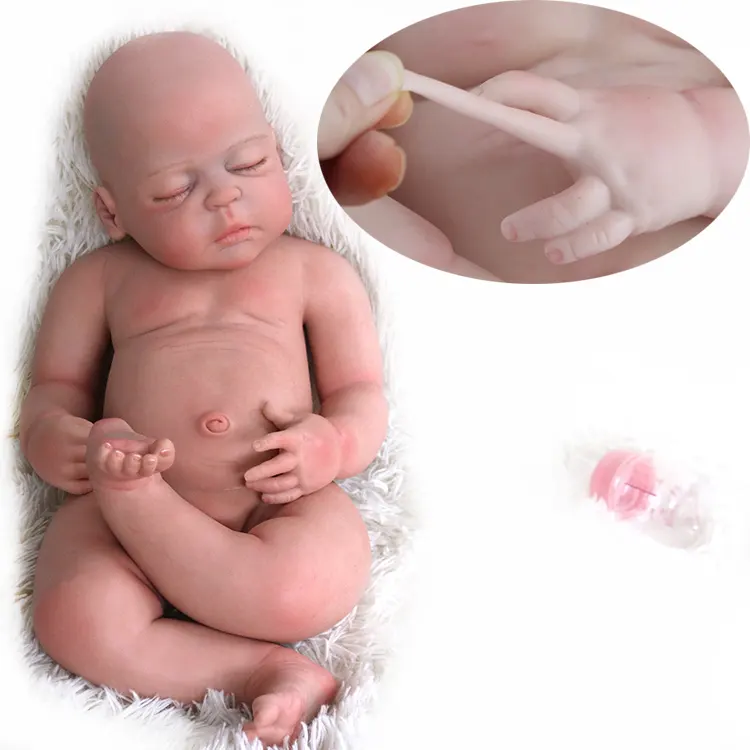 22 Zoll 5,2 kg Ganzkörper wieder geborene Silikon puppe Bebe Reborn Puppe Detaillierte Malerei Realistische weiche Silikon Mädchen Babys pielzeug