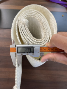 Sangle de levage en polyester blanc de 300 mm, rapport de sécurité 6:1, sangle de transport industrielle robuste pour la manutention de charges - Product Image 3