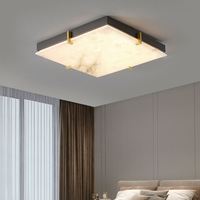 Lampes en laiton LED minimalistes modernes nordiques, marbre espagnol, design de luminaire de plafond pour restaurant et salon