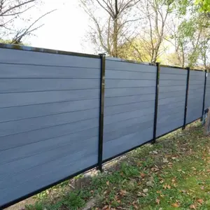 Weather Resistant Outdoor House Garden Waterproof Fencing Easy Install Privacy Wood Composite Decking Boards Fence WPC Panels