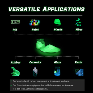 Polvo brillante Junting, pigmento fotoluminiscente colorido para Resina epoxi, polvo que brilla en la oscuridad, alto brillo, 1kg - Product Image 5