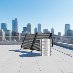 Colector Solar de Tubos Evacuados con Almacenamiento Térmico Integrado para Hotel y Hospital, Agua Caliente las 24 Horas, Colector Solar de Tubos Evacuados JR-180 - Product Image 1