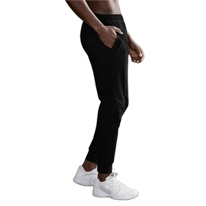 Pantalones de chándal de algodón de talla grande para hombre de alta calidad, pantalones Jogger negros sólidos, bolsillo recto, prendas de vestir informales antiarrugas, cintura plana - Product Image 3