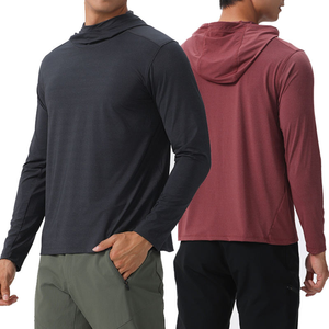 Manufacturer Men Breathable Quick Dry Gym <strong>Jumper</strong> <strong>Fishing</strong> Shirts Long Sleeve with Hoodie 4 Way Stretch Clothing Manufatur Hoodie - Product Image 5