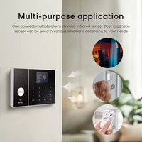 Kits de système d'alarme domestique TY-108 433mhz 4G/WIFI, avec zones de défense, alarme anti-intrusion, capteur PIR Tuya Smart Life
