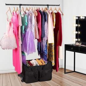 Muestra Gratuita de Perchero Rodante Plegable con Ruedas, Bolsa de Baile con Ruedas y Bolsas de Equipaje para Trajes de Danza - Product Image 3