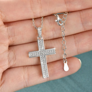 Factory Trendy Jewelry Insert Zircon 14k Gold Filled Tarnish Free Waterproof Orthodox <b>Cross</b> Necklace Dainty for Unisex - Product Image 4