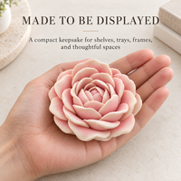 Rose éternelle en argile 3D, au toucher réel, en forme de fleur, aspect délicat, idéale pour la décoration de centre de table de mariage