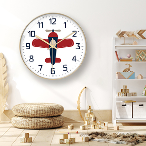 Orologio <span class=keywords><strong>da</strong></span> Parete Moderno Rosso a Forma di Camion 10 Pollici, Piccolo Orologio al Quarzo con Lancette per Bambini, Stile Antico per Soggiorno, Personalizzabile dal Produttore - Product Image 1