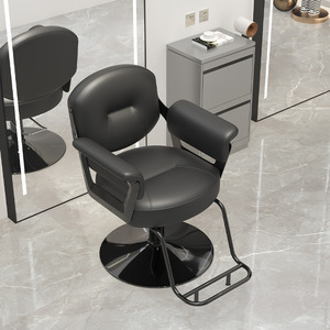 Z Salon Chair and Mirror <b>Set</b> <b>Barber</b> Shop Chair Hair Salon Black and Gold Salon Chairs - Product Image 6