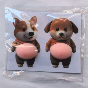 Adhesivos anticolisión <span class=keywords><strong>de</strong></span> TPE con diseño <span class=keywords><strong>de</strong></span> Shiba Inu <span class=keywords><strong>de</strong></span> vientre hinchado, almohadillas silenciosas 3D para manijas, tope <span class=keywords><strong>de</strong></span> puerta, juguetes antiestrés para apretar, <span class=keywords><strong>lo</strong></span> último - Product Image 3