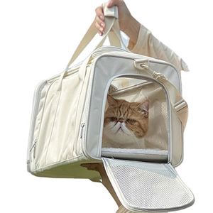 Free sample Airline Approved Expandable <b>Soft</b> Sided Collapsible Small Pet Handbag Dog <b>Cat</b> <b>Carrier</b> Bag - Product Image 1