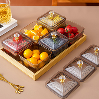 Nouvelle arrivée style romain ensembles de rangement en verre acrylique plateau de fruits noix sucre collation bol pour la fête de mariage
