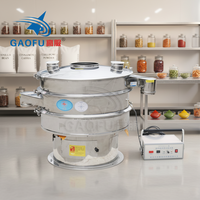 Tamis vibrant rond S49-AC avec système de nettoyage ultrasonique, tamis vibrant électrique en acier inoxydable pour poudre d'épices