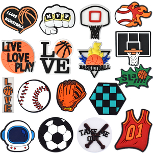 Los últimos zapatos de baloncesto populares encanto PVC zapatos decoración al por mayor deportes goma ZAPATOS BARATOS Accesorios - Product Image 1