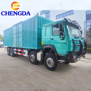 Новый грузовик Sinotruk Howo 8x4, 12 колес, для логистических перевозок, 371 л.с., 400 л.с., 430 л.с., тяжелый, 40, 60, 80 тонн, фургон-бокс, грузовой автомобиль, лорри - Product Image 2
