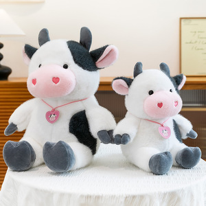 Jouets en peluche vache <span class=keywords><strong>de</strong></span> la ferme, <span class=keywords><strong>animaux</strong></span> <span class=keywords><strong>de</strong></span> lait mignons <span class=keywords><strong>de</strong></span> dessin animé, vente en gros, décoration <span class=keywords><strong>de</strong></span> la maison, cadeaux pour enfants - Product Image 2