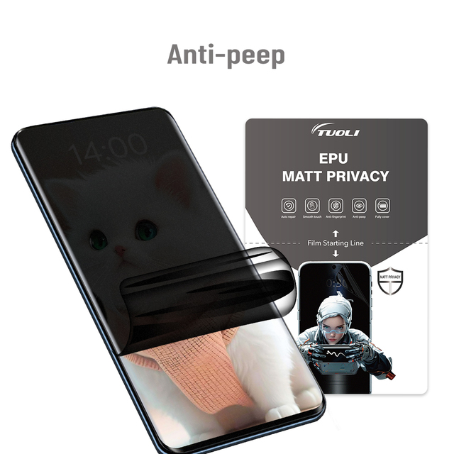 Wholesale Matte Anti spy Privacy Hydrogel Tpu Raw Material Soft Screen Protector for Cutter Machine for Cell Phone Shop
