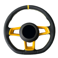 Volant en cuir compatible avec VW Golf 4 5 6 6R 7 7.5 8 MK4 5 6 7 7.5 8 7 R GTE Variant R-Line T6 V6 Style Jaune