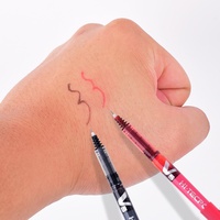 Marqueur professionnel à tête unique pour maquillage permanent sans danger pour la peau stylo non toxique rouge noir pour sourcils en plastique