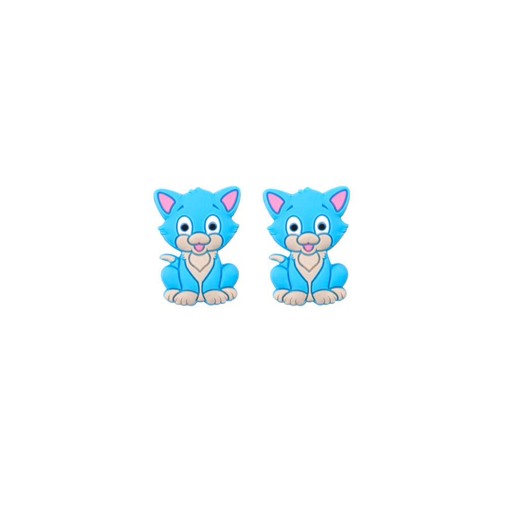 Cat Focal bead Sky Blue SA40