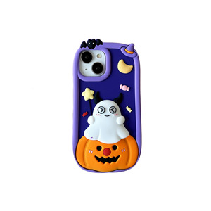 Custodia per Telefono in Silicone 3D a Forma di Zucca e Fantasma di Halloween per iPhone <span class=keywords><strong>14</strong></span> 15 16 Pro Max, Custodia in TPU - Product Image 5