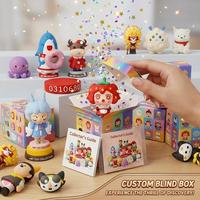 Juguete de Dibujos Animados Ecológico Personalizado, Caja Sorpresa con Figuras de Acción de Anime Lindas y Móviles, con Empaque de Silicona PVC 3D