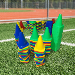 Ensemble de cônes d'agilité en plastique, marqueur d'entraînement de basket-ball, équipement d'entraînement de football, produits d'agilité multicolores - Product Image 2