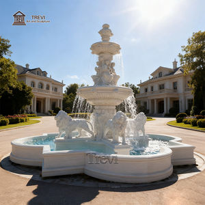 <span class=keywords><strong>Fontaine</strong></span> <span class=keywords><strong>d</strong></span>'<span class=keywords><strong>eau</strong></span> extérieure en marbre de grande taille sculptée à la main de luxe TREVI avec statues de lion pour la <span class=keywords><strong>d</strong></span>écoration de château européen - Product Image 6