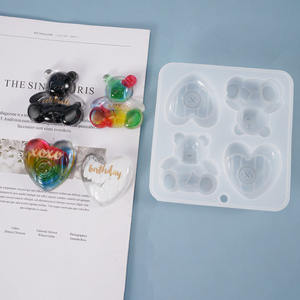 YS moules à crème glacée bricolage résine époxy moule 3D semi-dimensionnel ours <span class=keywords><strong>Beart</strong></span> Silicone décor bijoux bougie moule plâtre faisant des outils - Product Image 2
