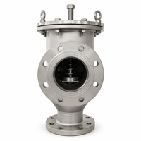 Soupape de purge de réservoir industriel, soupape de décharge de pression et de vide (PVRV) avec sortie de ventilation à bride et raccordement par tuyau, en acier inoxydable SS304 SS316L