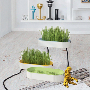 Jardinière à herbe pour chat, boîte à graines hydroponique, plateau de culture d'herbe verte portable pour chien et chat, pour usage intérieur - Product Image 3