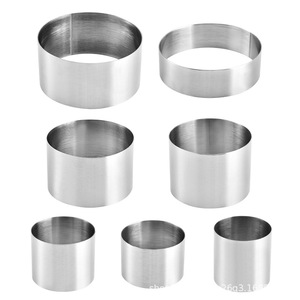 Molde para pastel de mousse de acero inoxidable de 10 cm, 8 cm y 7,5 cm, herramienta para hornear postres - Product Image 3