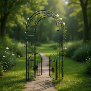 ซุ้มเหล็กสำหรับสวน ขนาด 8-9 ฟุต ซุ้มโค้งสำหรับจัดงานแต่งงานกลางแจ้ง สำหรับปลูกไม้เลื้อยและประตูสวน - Product Image 2