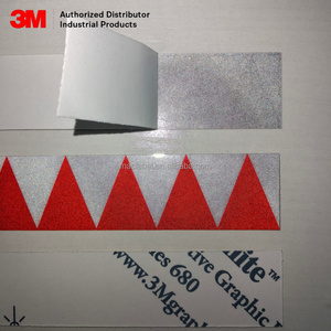 Film réfléchissant 3M 680 Scotchlite, feuillard personnalisé, rubans réfléchissants blancs et rouges 3M, découpe à la forme, sécurité du transport, autocollants réfléchissants 3M - Product Image 3