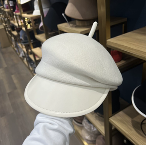 Berretto di lana invernale alla moda Casual alla moda cappello da pittore stile coreano Unisex ricamato a mano digitale stampato - Product Image 4