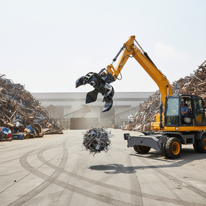 Pinza Idraulica Rotante a 5 Artigli per Escavatore CAT320, per Riciclaggio Metalli in Rottamatori - Product Image 1