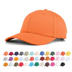 2024 Schlussverkauf einfarbige 38-Farben-Sportmütze Großhandel 100 % Baumwolle atmungsaktive Baseballmützen für Herren