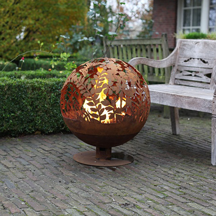 Огнеупорный шар для костра, сферический огнеупорный шар, металлическая заводская цена, круглая чаша, огнеупорный шар для наружного или Внутреннего обогрева