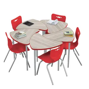 Cartmay Modern Wooden Study Table Primary Nursery School Children Desk And Chair Set