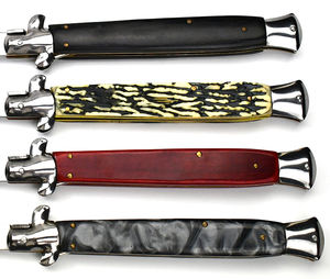 الولايات المتحدة الأمريكية التجارة الإلكترونية إيطاليا AKC قابلة للطي 440c مقبض خشب صلب للدفاع عن النفس شفرة منحنية سكاكين جيب EDC محمولة - Product Image 3