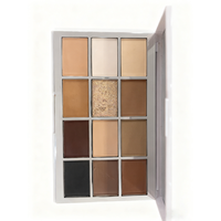 Palette de fards à paupières carrée en métal vegan de luxe avec poudre minérale mate longue tenue et résistante à l'eau, option marque privée
