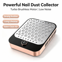 Collecteur de poussière d'ongles avec moteur sans balais, filtre magnétique, déflecteur, alimentation rechargeable et service de marque privée – Fournisseur direct usine