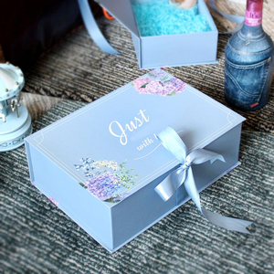 Cajas de Regalo Personalizadas con Diseño de Plumas, Cajas de Regalo con Solapa Magnética Plegable, Cajas de Regalo Sorpresa de Papel - Product Image 3