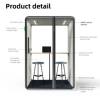 Cabines de travail individuelles modernes en aluminium, cabines téléphoniques, cabines de bureau acoustiques portables insonorisées, cabines d'enregistrement pour salon