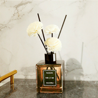 Ensemble diffuseur de roseaux en verre de luxe avec bâtonnets de rotin parfum de maison arôme huile essentielle marque privée pour les mariages