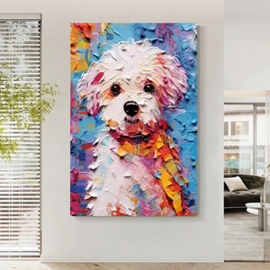 Peinture à l'huile sur toile, peinte à la main, représentant un éléphant réaliste et texturé, pour décoration, œuvre d'art commerciale et architecturale - Product Image 2