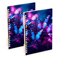 Carnet de recettes écologique personnalisé avec impression UV 4K, classeur transparent à anneaux, organisation de la cuisine, cadeau pour les gourmets
