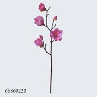 Bunga Buatan Gaya Nordik Modern 80cm, Magnolia Liar Buatan Tangan dengan Sentuhan Alami, Dekorasi Rumah untuk Pernikahan, Paskah, Wisuda, Dalam/Luar Ruangan