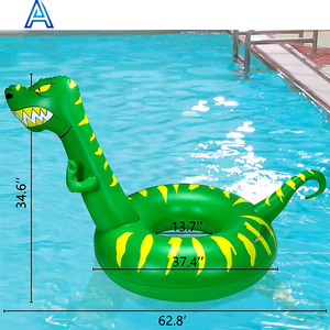 Bon marché durable OEM personnaliser la conception impression mignon vinyle <span class=keywords><strong>PVC</strong></span> air soufflage dinosaure gonflable <span class=keywords><strong>tube</strong></span> de bain anneau de bain pour piscine anneau de flotteur - Product Image 4